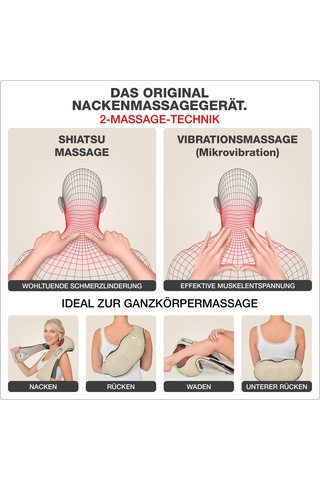 Donnerberg Orijinal Isıtmalı Boyun Masajı, Shiatsu - Tüv Testinden Geçmiştir