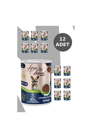 How Meow Jöleli Kuzulu Yetişkin Köpek Maması 12 x 400 G