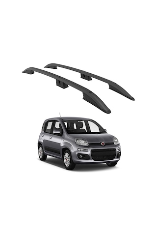 Fiat Panda 319 2012-2023 Turtle Crown Tavan Çıtası Siyah
