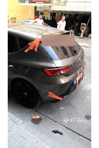 Seat Leon Mk3 2013 Sonrası Spoiler Parlak Siyah Boyalı Abs Plastik