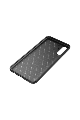 Xiaomi Mi 9 Karbon Desenli Negro Silikon Kılıf Lacivert