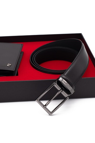 Pierre Cardin Deri Cüzdan & Kemer İkili Set Pc2209k-2016a55 Siyah
