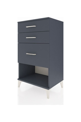 Hyperion Komodin 3 Çekmeceli 60x44x106 Antrasit-antrasit Antrasit