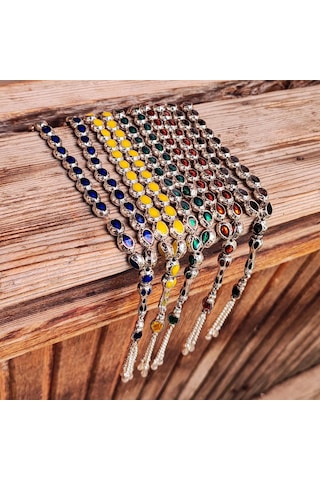 8x10 Mm 5 Adet Toptan Mineli Alpaka Tesbih