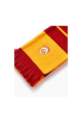 Gsstore Galatasaray 5 Yıldızlı Çocuk Triko Atkı C252203 Sarı - Kırmızı