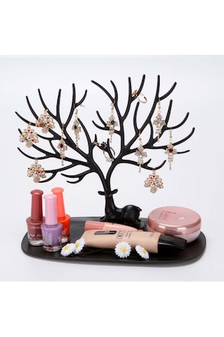 Kenpazar Siyah Geyik Tasarımlı Takı Mücevher Standı Çok Renkli