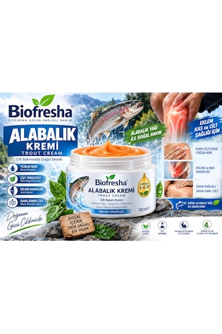 Biofresha Alabalık Teskin Bakım Acı Giderici Masaj Kremi 100 Ml