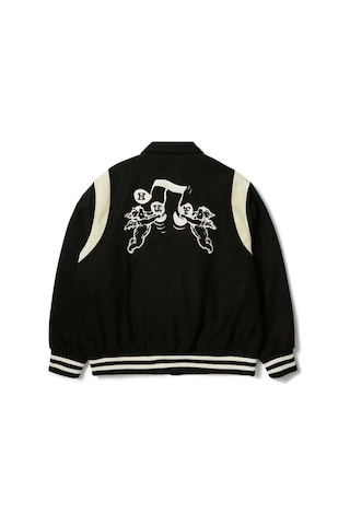 American Rag Cie Song Varsity Jacket - Polyester - Wool 50/50 Tasarım, Şık Dikişler Ve Konfor Siyah