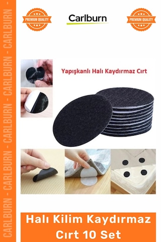Özel Üretim Yıkanabilir Tekrar Kullanılabilir 5cm Güçlü Köşe Tutucu Halı Kilim Kaydırmaz Cırt 10 Set