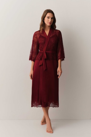 Suwen Antique Dantelli Uzun Sabahlık St4448615l102 Bordo