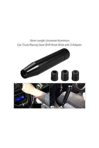 18cm Uzunluk Evrensel Alüminyum Araba Kamyon Yarış K6189b Siyah