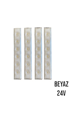 6 Mercekli 24v Beyaz 6500k Tente Armatür Beyaz 5'li Paket 6 Mercekli 24v Beyaz 6500k Tente Armatür Beyaz 5'li Paket