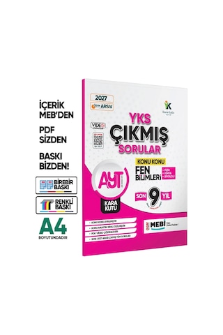 2027 YKS-AYT Fen Bilimleri (Fizik-Kimya-Biyoloji) ÖSYM Çıkmış Soru Konu Konu Son 9 Yıl Video Çözümlü