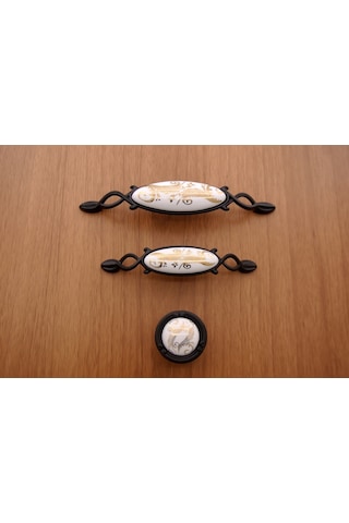 Azimkarhirdavat Porselen Kulp Yeni Zarif Mat Siyah Varak