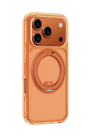 Apple Uyumlu iPhone 17 Pro Max Kılıf M-safeli Airbag Standlı Amazingthing Titan Pro Magspin Kapak Turuncu Turuncu