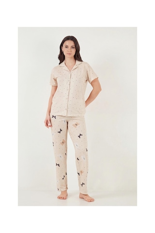 Lela Bayan Pijama Takımı 65770110 Bej