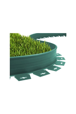Plastik Çim Sınırlayıcı Esnek (Yeşil-Gri-Siyah) 25 Mt.