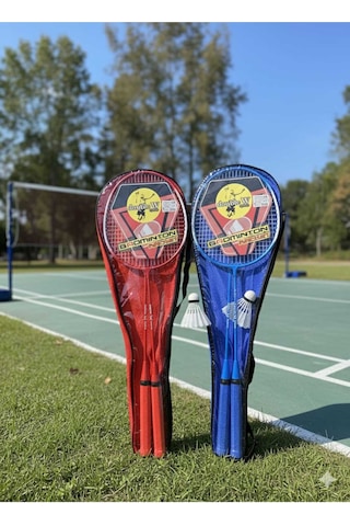 Profesyonel Kalite Çantalı Bedminton Seti 2 Raket 1 Top Badminton Seti Çok Renkli - 789612491