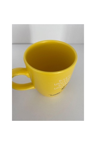 Diyeti Unutma Kupa Bardak Sarı Renk Çok Renkli