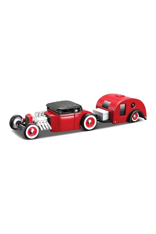 Maisto 1929 Ford Model A / Traveler Trailer 1 64 Oyuncak Araba