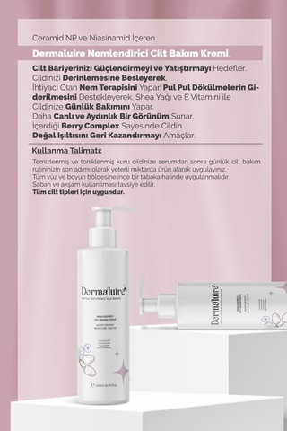 Dermaluire Nemlendirici Cilt Bakım Kremi 200 ML