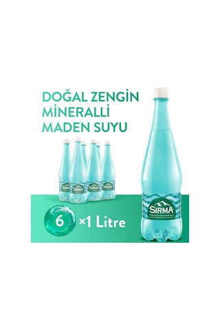 Sırma Doğal Maden Suyu 1 Lt X 6 Adet