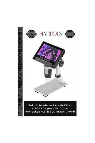 Teknik İnceleme Ekranlı Cihaz -1000x Taşınabilir Dijital Mikroskop 4.3 & Lcd Ekran Dm4-b
