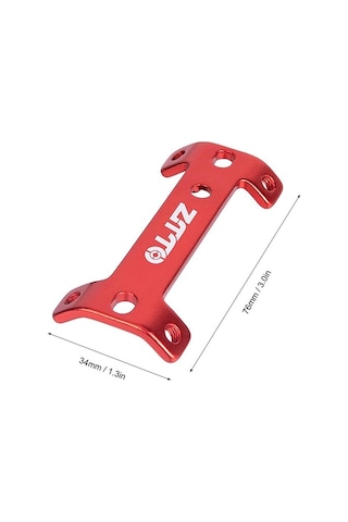 Pazly Kırmızı Alüminyum Çift Başlı Bisiklet Su Şişesi Kafesi Genişletici Montaj Kiti Kırmızı