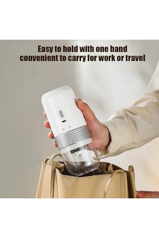 Ulzyvf Taşınabilir Usb Şarjlı Kahve Değirmeni - 200ml, 13w, Seyahat & Ofis İçin Siyah Siyah