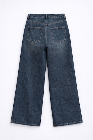 Bluew White Kadın İndigo Yüksek Bel Culotte Fit Wideleg Jean Pantolon
