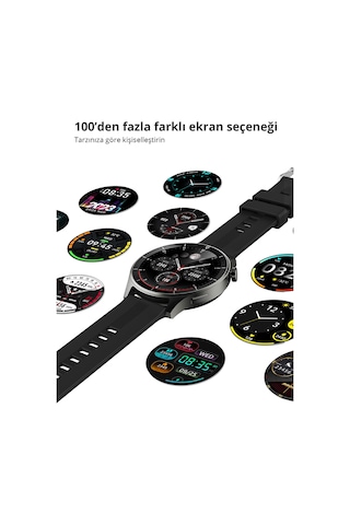 Aukey SW-2P-GY Smart Watch 3.7 Cm Lcd Ekran Ip67 Akıllı Saat (Distribütör Garantili)