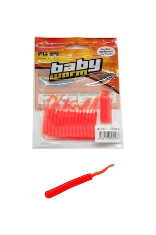 Fujin Baby Worm Fjbw01 5,2cm Floating Orange
