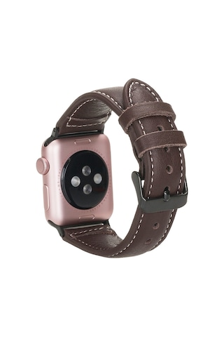 Apple Uyumlu Watch Deri Kordon 42-44-45mm Nm1-as3 Kahve