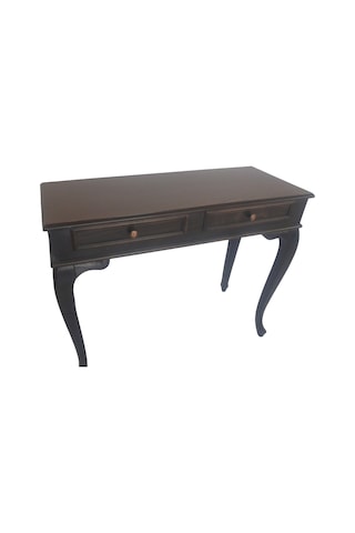 Masifart 120 Cm Siyah Eskitme Dresuar Makyaj Masası Çekmeceli Siyah