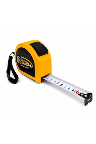 12 Adet 5mt X 25mm Otomatik Çelik Şerit Metre Stoplu 5250 Diğer