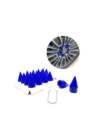 Sivri Bijon Takımı Mavi Renk Uzun Bijon 17mm