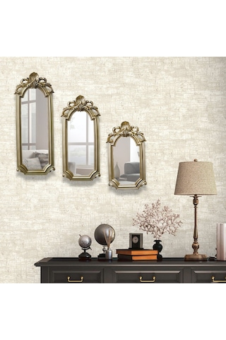 Lucia 3'lü Ayna Altın