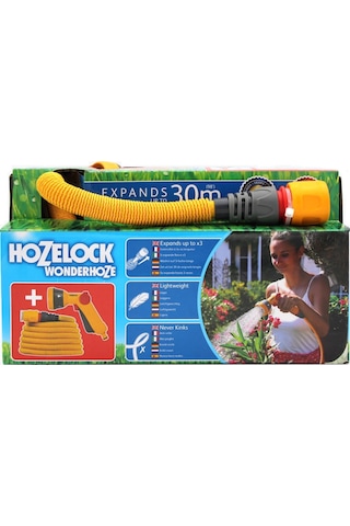 Hozelock 101261H Wonderhoze 30M Uzayan Hortum + Sprey Tabanca Set