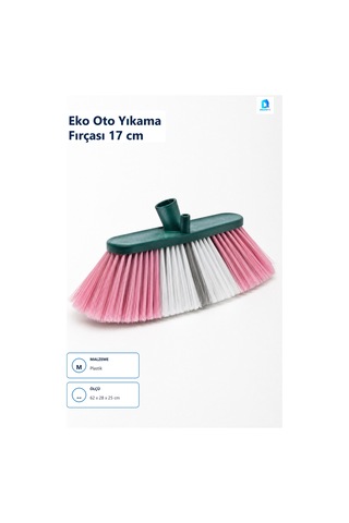 Eko Oto Yıkama Fırçası 17 Cm Araç Dış Temizlik Fırçası Çok Renkli