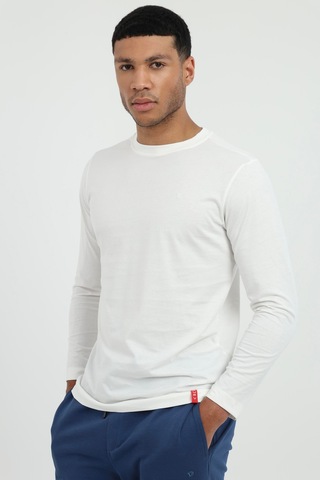 Dufy Erkek Regular Fit Bisiklet Yaka Beyaz Sweatshirt-25471