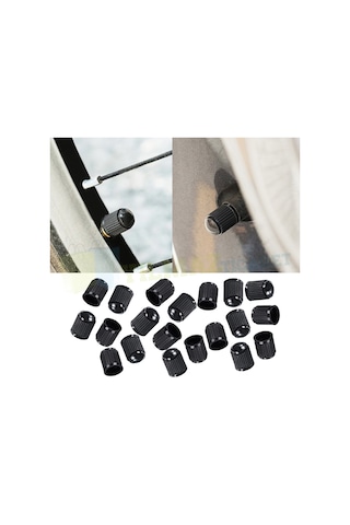 Plastik Siyah Sibop Kapağı Araba Bisiklet Motosiklet 20 Adet Sert Plastik