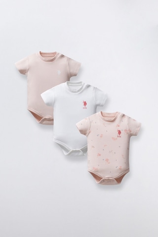 U.S. Polo Assn. U.s. Polo Assn Kız Bebek Pembe Body Zıbın Pembe