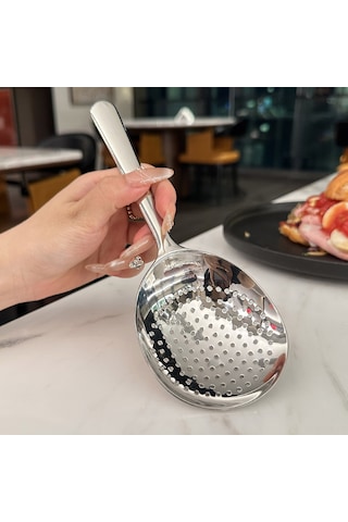 Mufunye 304 Çelik Kısa Saplı Büyük Başlı Servis Kaşığı Çorba, Pirinç Ve Makarna İçin Dayanıklı Ergonomik Tasarım Diğer