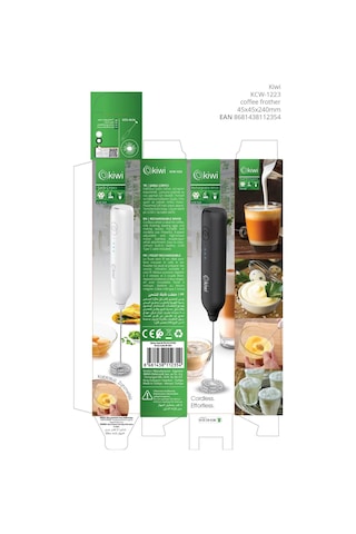 Kcw-1223 Pratik Usb Şarjlı Süt Ve Kahve Köpürtücü Hız Ayarlı Siyah Siyah