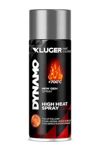 Kluger Dynamo 700 Derece Isıya Dayanıklı Sprey Boya Gümüş 400 Ml Diğer