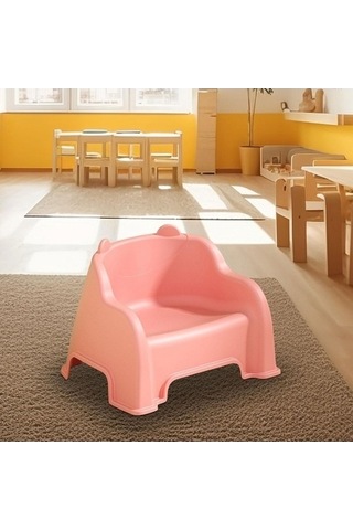 Flybuy Taburesi Suntek Sırtlı Küçük Hafif Pembe Banyo Tabure, Mutfak Ve Yatak Odası İçin Uygun Pembe