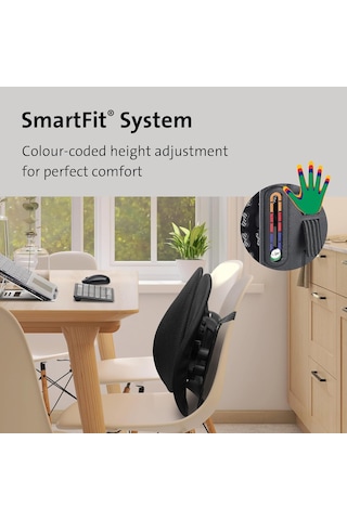 Smartfit Conform Sirt Yastigi, Kronik Sirt Agrilari İçin Ergonomik Ve Yüksekligi Ayarlanabilir Bel Omuru Destegi, Araba Ve Çalisma Masasi Sandalyesi İçin İdeal, K60412ww Çok Renkli
