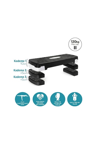 Spor Byfit 3 Kademeli Fitness Step Tahtası + Atlama İpi