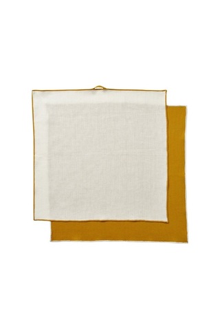 Ikea Sandabborre Kurulama Bezi, Beyaz-koyu Sarı, 50x50 Cm, 2 Adet