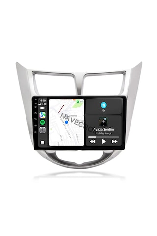Hyundaı Accent Blue 2011-19 9" Gri Uyumlu Androıd Multimedya Gerçek 2/32 Kablosuz Carplay Geri Görüş Kameralı 9"